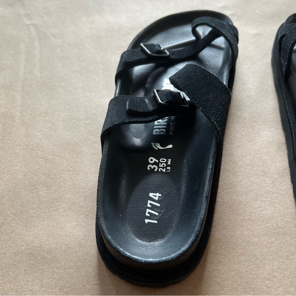 Birkenstock 1774 Mayari Black Suede Sandals - Picture 8 of 13